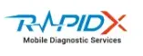 Logo image showing the text RapidX Mobile Diagnostic Services with stylized graphic elements